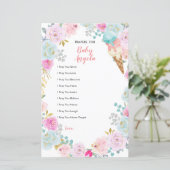 Pastelleis-Creme Blumengebet für Baby (Stehend Vorderseite)