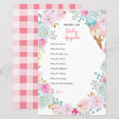 Pastelleis-Creme Blumengebet für Baby (Vorne/Hinten)