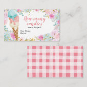 Pastelleis Creme Floral schätzen, wie viele Laken Begleitkarte (Vorne/Hinten)