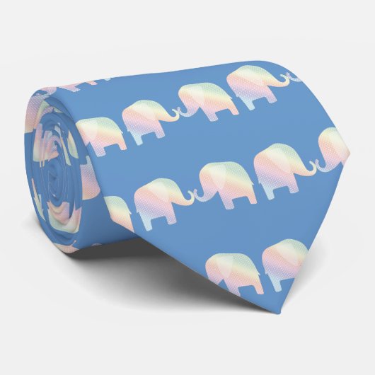 Pastellelefanten Krawatte (Gerollt)