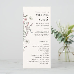 Pastellene Hochzeit mit Blumen Programm