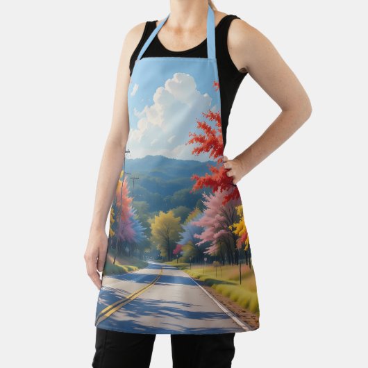Pastellene Wasserfarbenlandschaft einer herbstlich Schürze (InSitu)