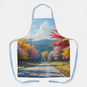 Pastellene Wasserfarbenlandschaft einer herbstlich Schürze (Vorderseite)