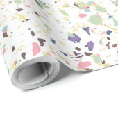 Pastellentwurf des noblen Vintagen Marmorterrazzo Geschenkpapier (Rolleneckpunkt)