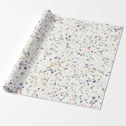 Pastellentwurf des noblen Vintagen Marmorterrazzo Geschenkpapier (Ungerollt)