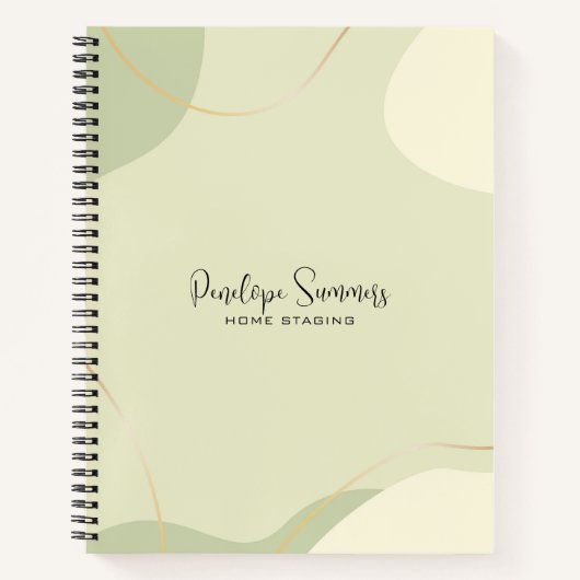 Pastellerton abstrakte Bio Formen Notizblock (Vorderseite)