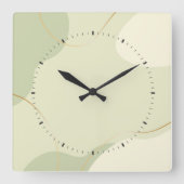 Pastellerton abstrakte Bio Formen Quadratische Wanduhr (Vorderseite)