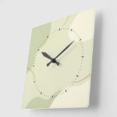 Pastellerton abstrakte Bio Formen Quadratische Wanduhr (Winkel)