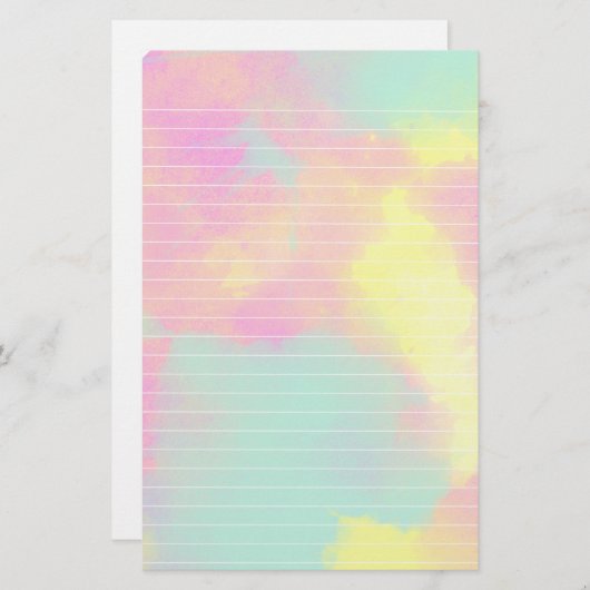 PastellfarbAquarell gezeichnetes Papier (Vorne/Hinten)