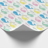 Pastellfarbbaby-Wale Geschenkpapier (Ecke)