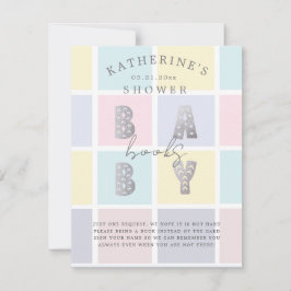 Pastellfarbblock Gold-Bücher für eine Kinderkarte RSVP Karte