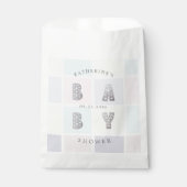 Pastellfarbblock Gold Kinderdusche Geschenktütchen (Vorderseite)