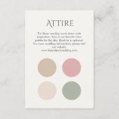Pastellfarbdot für das Hochzeitskleid Code Begleitkarte (Vorderseite)