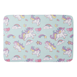 Pastellfarbe des niedlichen magischen Unicorn Badematte
