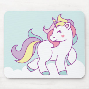 Pastellfarbe des niedlichen magischen Unicorn Mousepad