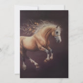 Pastellfarbe eines laufenden Pferdes Einladung (Rückseite)