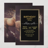 Pastellfarbe eines laufenden Pferdes Einladung (Vorne/Hinten)