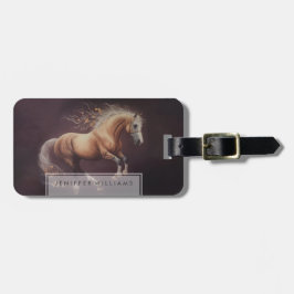 Pastellfarbe eines laufenden Pferdes Gepäckanhänger