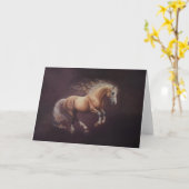 Pastellfarbe eines laufenden Pferdes Karte (Gelbe Blume)