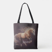 Pastellfarbe eines laufenden Pferdes Tasche (Rückseite)