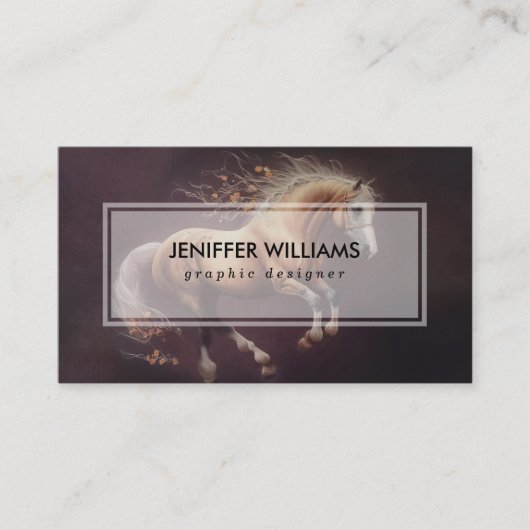 Pastellfarbe eines laufenden Pferdes Visitenkarte (Vorderseite)