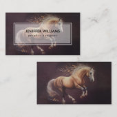 Pastellfarbe eines laufenden Pferdes Visitenkarte (Vorne/Hinten)