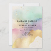 Pastellfarbe einfache, subtile Thematik Wasserfarb Einladung (Vorderseite)