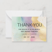 Pastellfarbe einfache, subtile Thematik Wasserfarb Mitteilungskarte (Vorderseite)