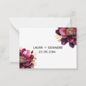 Pastellfarbe einfache, subtile Thematik Wasserfarb Mitteilungskarte (Rückseite)