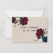 Pastellfarbe einfache, subtile Thematik Wasserfarb Mitteilungskarte (Rückseite)