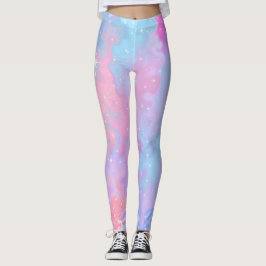 PastellfarbeKawaii Glitzern-Rosa-blaues Lila Leggings