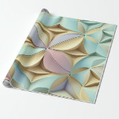 Pastellfarben 3D-Effekt-Muster Geschenkpapier (Ungerollt)