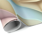 Pastellfarben 3D-Effekt-Muster Geschenkpapier (Rolleneckpunkt)