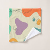 Pastellfarben abstrakte Formen moderner Hintergrun Badhandtuch Set (Waschlappen)