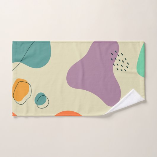 Pastellfarben abstrakte Formen moderner Hintergrun Badhandtuch Set (Handtuch)