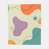 Pastellfarben abstrakte Formen moderner Hintergrun Fleecedecke (Vorderseite)