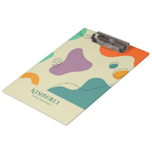 Pastellfarben abstrakte Formen moderner Hintergrun Klemmbrett