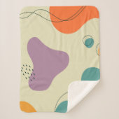 Pastellfarben abstrakte Formen moderner Hintergrun Sherpadecke (Vorderseite)
