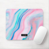 Pastellfarben abstrakte Marmorstruktur Mousepad (Mit Mouse)
