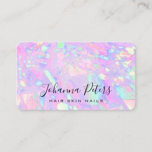Pastellfarben abstrakte Opal inspiriert Visitenkarte (Vorderseite)