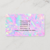 Pastellfarben abstrakte Opal inspiriert Visitenkarte (Rückseite)