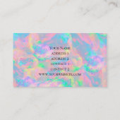 Pastellfarben abstrakte Opal-Visitenkarte Visitenkarte (Rückseite)