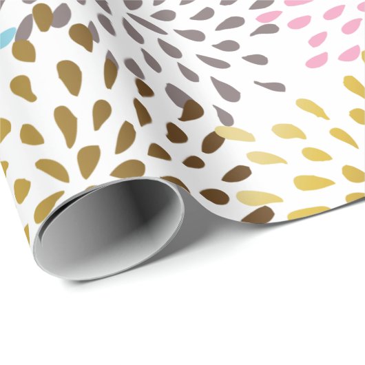 Pastellfarben abstrakte Sternexplosion Geschenkpapier (Rolleneckpunkt)