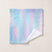 Pastellfarben Abstrakter irisierender Hintergrund Badhandtuch Set (Waschlappen)