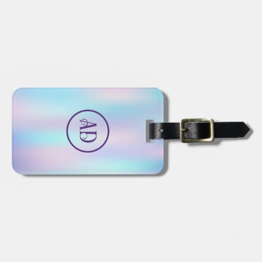 Pastellfarben Abstrakter irisierender Hintergrund Gepäckanhänger (Vorderseite horizontal)