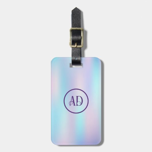 Pastellfarben Abstrakter irisierender Hintergrund Gepäckanhänger (Vorderseite vertikal)
