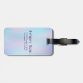 Pastellfarben Abstrakter irisierender Hintergrund Gepäckanhänger (Rückseite horizontal)