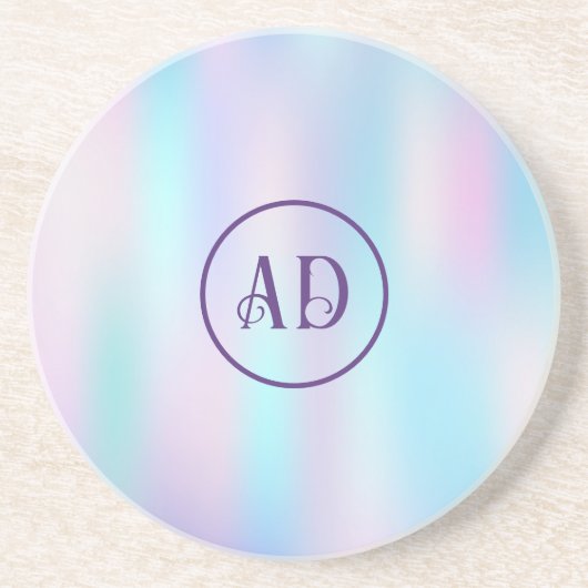 Pastellfarben Abstrakter irisierender Hintergrund Getränkeuntersetzer (Vorne)