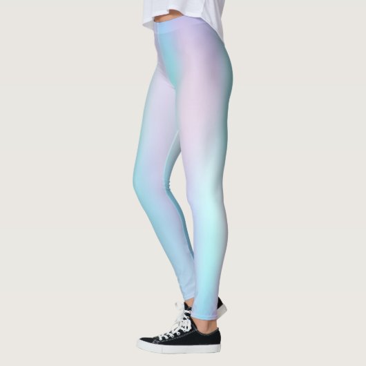 Pastellfarben Abstrakter irisierender Hintergrund Leggings (Links)