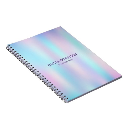 Pastellfarben Abstrakter irisierender Hintergrund Notizblock (Rechte Seite)